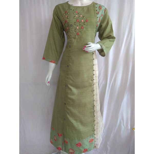 women-1pcs-silk-blend-kurti-multicolor-3050-3xl-3052-5xl-3