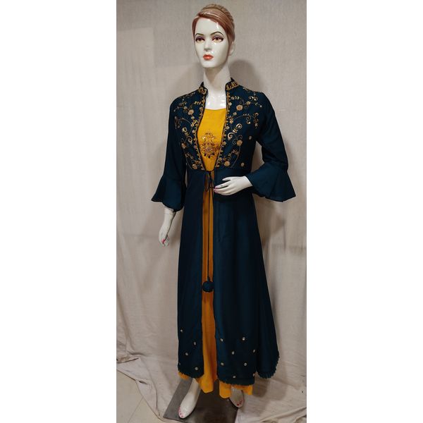 women-blue-yellow-embroidered-silk-shrug-gown7472-M-2