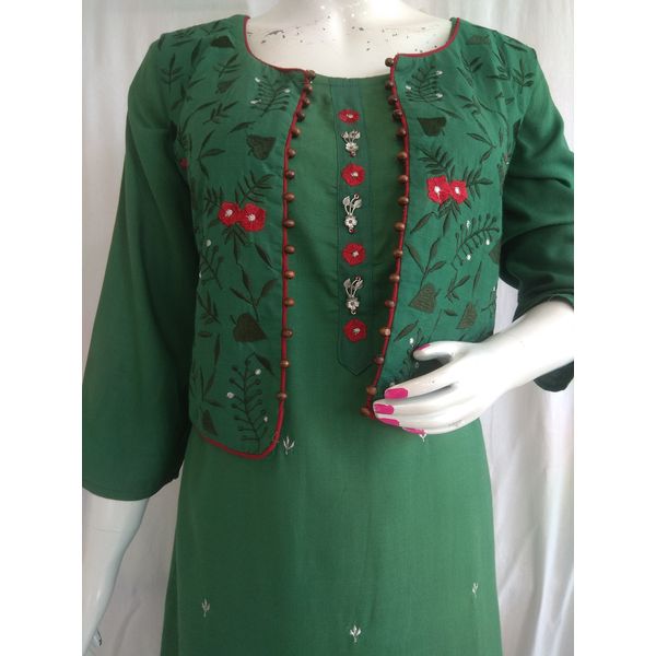 women-cotton-kurta-stylish-jacket-set-teal-green-4686-XXL-3