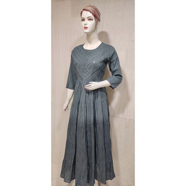 women-grey-embroidery-cotton-frock-dress8000-M-8001-L-8002-XL-8003-XXL-2