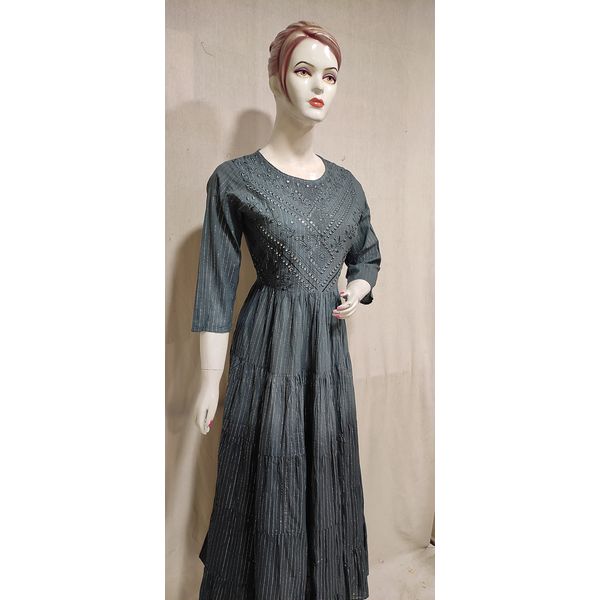 women-grey-embroidery-cotton-frock-dress8000-M-8001-L-8002-XL-8003-XXL-3