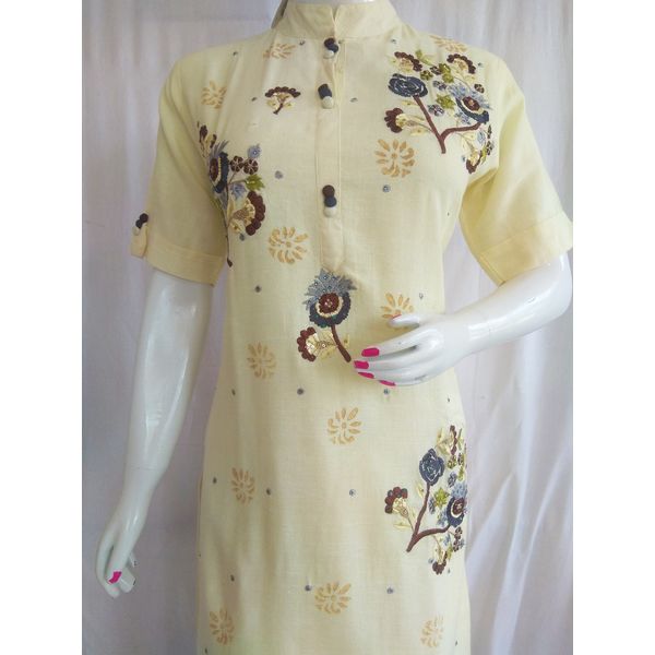 women-khadi-cotton-thread-embroidery-kurti-cream-3734XL-2
