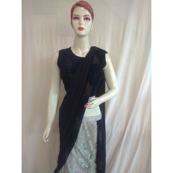 women-navy-blue-embroidered-blouse-with-silver-grey-colored-lehenga2895L-2