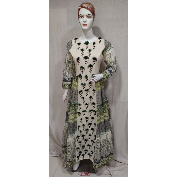 women-off-white-green-embroidered-cotton-long-stylish-gown7873-L-2