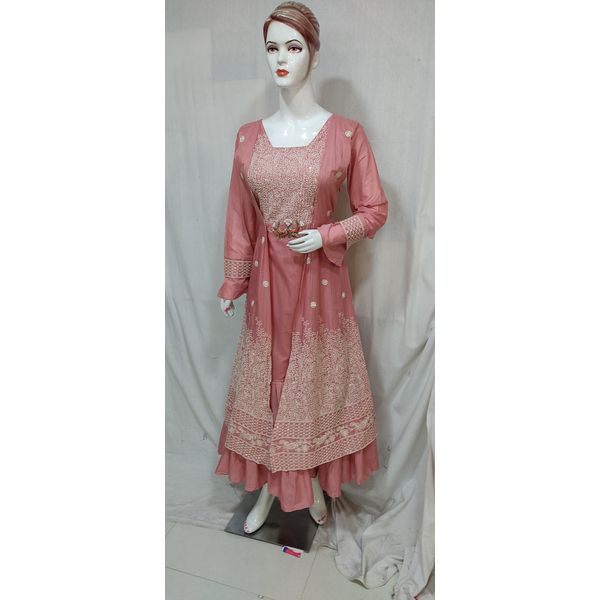 women-pink-embroidered-cotton-frock-style-kurti7128-M-7129-L-7130-XL-2