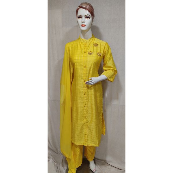 women-yellow-embroidered-silk-kurta-pant-dupatta-set7865-XL-2