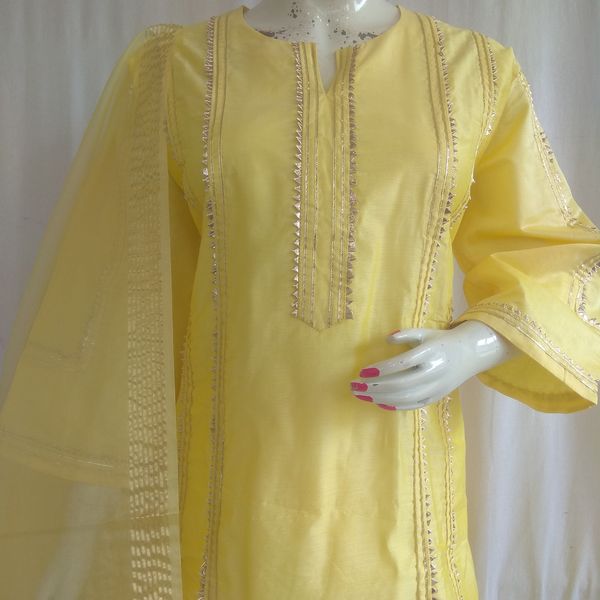 women-yellow-gota-work-chanderi-silk-straight-kurti6890-XXXXXL-3