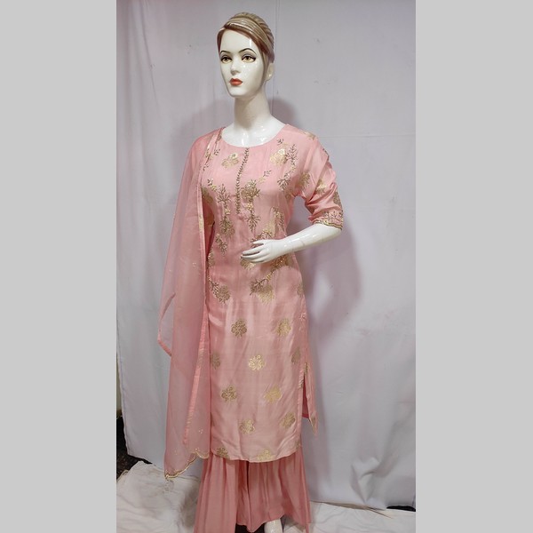 women-peach-embroidery-kurta-dupatta-sharara-set8632-XL-2