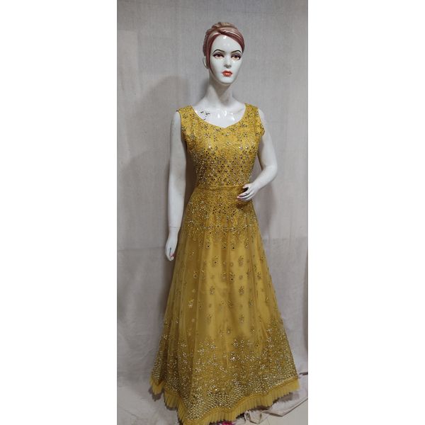 women-yellow-mirror-work-embroidery-net-gown7903-XL-3